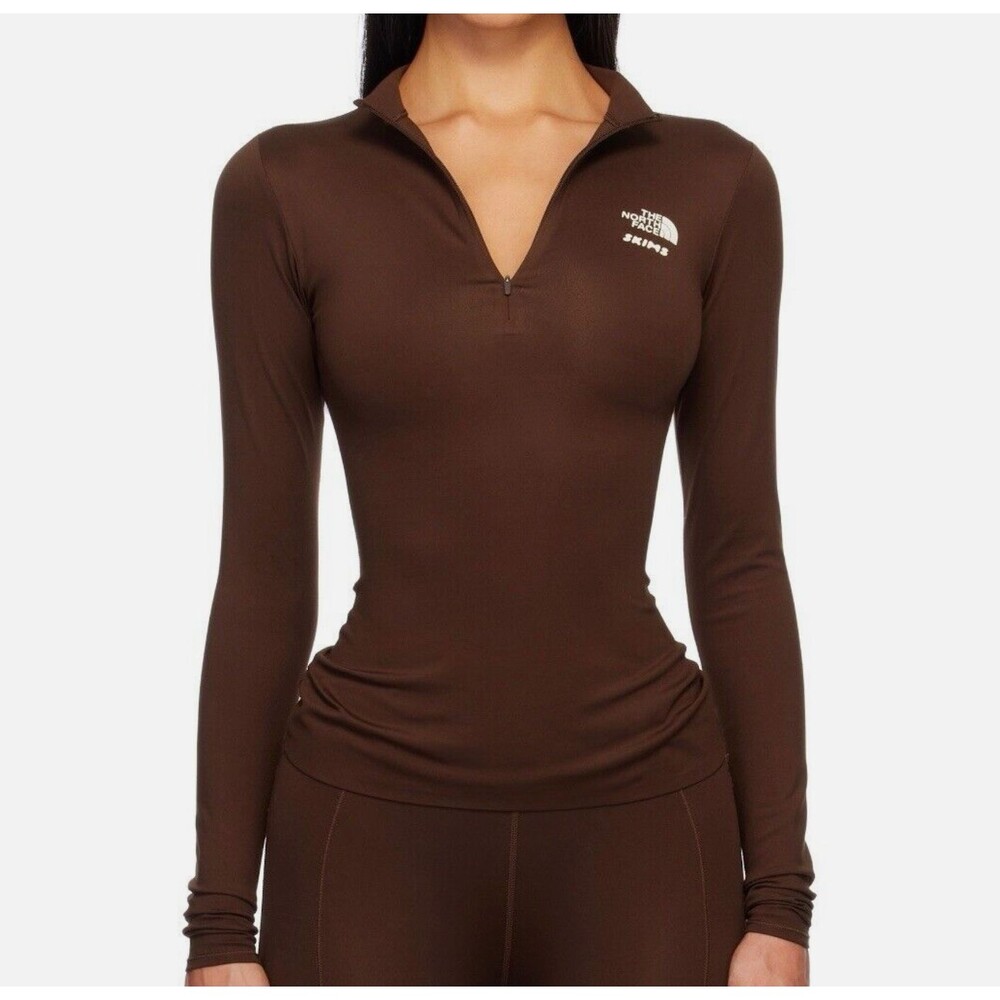 The North Face X Skims Refina Long Sleeve Top Cocoa | SIZE S
